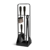 An ELDVARM EMMA FIRE TOOL COMPANION SET stand with a set of tools and a broom.