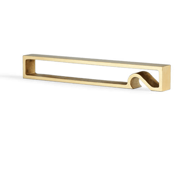 A FUTAGAMI FRAME BOTTLE OPENER with a Gestalt Haus design on a white background.