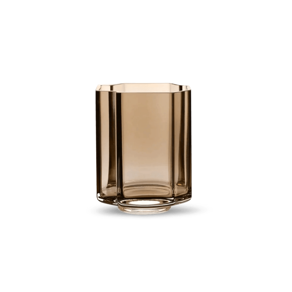 A Funki Light Asymmetric vase by Louise Roe on a black background, showcasing Gestalt Haus style.
