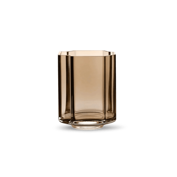 A Funki Light Asymmetric vase by Louise Roe on a black background, showcasing Gestalt Haus style.