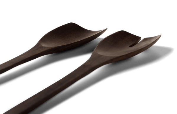 Two JOHN PAWSON salad servers by WHEN OBJECTS WORK against a white background.