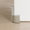 A Laker Studio white door with a metal handle on it.
