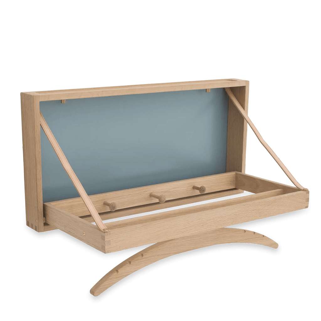 A KLASSIK STUDIO wooden box with a glass top, THE HANGER, inspired by the Gestalt Haus design philosophy.